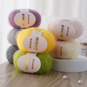 South African Soft Kid Mohair Blend Melange Yamn Colorful Warm Plush Thread Eco-Friendly for Knitting Winter Clothes Scarves