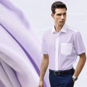 Spot Cotton Liquid Ammonia Garments Free Ironing Woven Shirt Fabric Anti wrinkle Business Cargo Casual Shirt Fabric