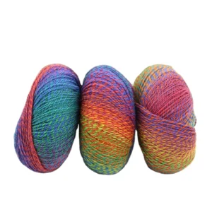 Spot Products Factory Direct Sale 2 Ply New Rainbow Wool Nylon Blended Wool Yarn for Hand Knitting Gradient Color Yarn