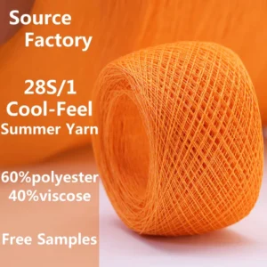 Spring Summer Knitting Yarn Cool Ice Silk 28 1 Long Distance Gradient 60% Polyester 40% Viscose Dyed Like Hyperbolic Direct