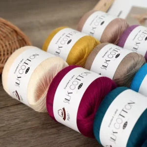 Spring and Summer New Style No.6 Hand-Knitted DIY Yarn Balls Dyed Pattern Cotton Blended Silk Wool for Creative Crafting
