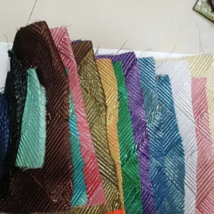 Square Metallic Jacquard Brocade Fabric Woven Plain Eco Friendly Double Faced Polyester for Dress Garment Yarn Dyed