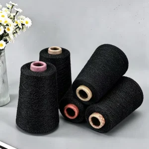 Stain Resistant Solid Black Recycled Cotton Woven Yarn High Color Fast for Kitchen Cooking Apron Factory Work Apron