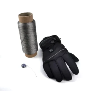 Stainless Fiber Metal Sewing Thread High Temperature Resistant Grey Touch Screen Gloves Cone Packaging