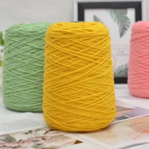 Stock 400gram Per Roll 100% Acrylic Knitting Yarn Dyed Pattern Colored Tufting Thread Sewing Weaving Crochet Knitting