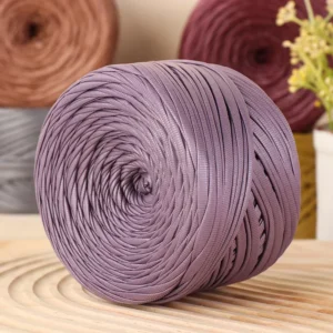 Stock Yarn 100% Polyester Fancy Nappa Leather T shirt Yarn for Hand Knitting