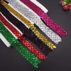 Strong Knitted Polyester Nylon Trim Braided Sequins Pattern for Home Textile Curtains Pillows Cushion Covers