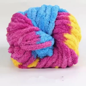 Super Big and Chunky 100% Velvet Chenille Yarn for Arm Knitting Blanket