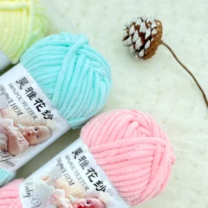Super Fine Micro Fiber Chenille Soft Delicate DIY Handmade Toy Yarn Flame Retardant Sewing Cotton Blended Stock Service