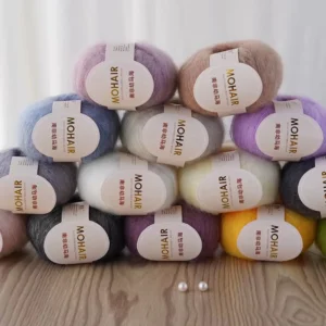 Super Fine Mohair Wool Yarn Hand woven Shawl Cashmere Matching Long Fine Wool Ball