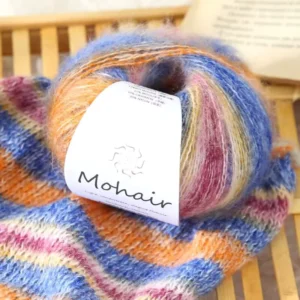 Super Soft Gradient Mohair Silk Yarn Hand Knitted Wool Blended Specialty Fancy DIY Woven 10 Count Scarf Shawl Sweater Ball
