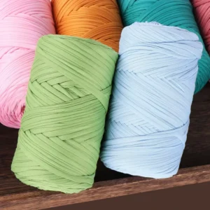 Super Thick Large Cloth Strip 100% Polyester Dyed Fancy Yarn DIY Hand woven Bag Knitting Mat Blanket Material