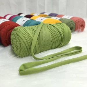 Supply 200g 100% Polyester Cloth Yarn Hand Knitted T shirt Crocheted Carpet Slippers Bags Storage High Elasticity