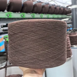 Supply Ne 5s-21s Red Coffee Open End Recycled Cotton Polyester Blend Yarn Anti Pilling Anti Bacteria Moisture Absorbent Knitting