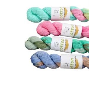 Sustainable Combed 100%Cotton Yarn Eco-Friendly 4 Ply Melange Cotton Knitting Yarn for Hand DIY Crochet Anti-Pilling Dyed Thread