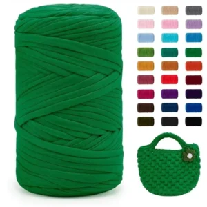 T Shirt Yarn Chunky Cotton Fabric Yarn for Knitting Crochet Recycled Jersey Yarn for Rug Bag DIY Home Decor Eco Friendly