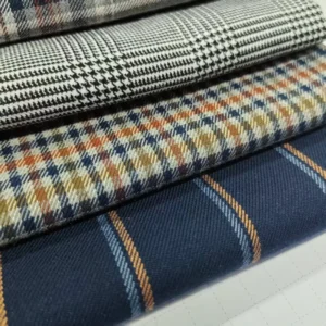 TR Eco Friendly Twill Stretch Waterproof Plain Stripes Suiting Fabrics Woven Polyester Rayon Metallic Yarn Dyed Pattern