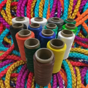 Taian Longqi 400d 800d 0.3mm 0.4mm Flat Yarn Hdpe pp Longline Monofilament Yarn Sewing Thread