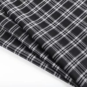 Textile 150GSM Premium Shirt Fabric Soft Breathable Woven Stripe Pattern Brushed Cotton Blend Polyester MOQ2M Dress