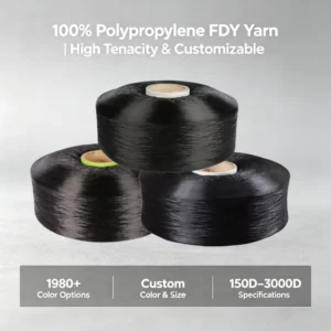 The Manufacturer’s Black Recycled Hollow Yarn 900D Suitable for Hand Knitting and Woven Accessories