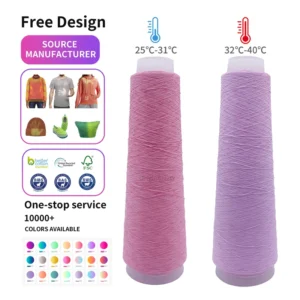 Thermochromic Yarn 100% Recycled Polyester Hand woven Eco friendly Creative Crafts Heat sensitive Dyed Cross Stitch