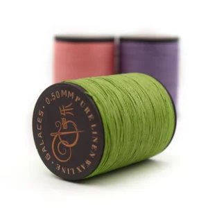 Toughness Handwoven Linen High Quality Flat Braided Ramie Waxed Thread Natural Pure Polyester Flax Thread Clothing Sewing
