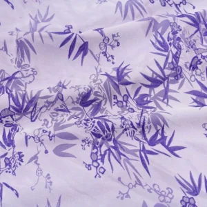 Two Tone Bamboo Leaf Jacquard Satin Fabric Lightweight Satin Finish for Pants Shirts Dresses