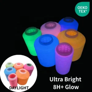Ultra Bright Glow in the Dark Knitting Yarn 8H+ Visible Luminous Thread for Functional Socks Sportswear Kid’s Apparel OEKO TEX
