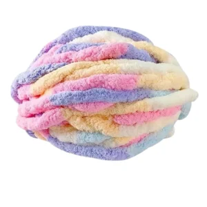 Velvet Yarn Chenille Crochet Yarn Chunky Chenille Yarn Soft Fancy Chenille Yarn for Crochet Blanket Pillow Amigurumi