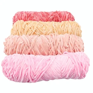 Velvet Yarn Soft Protein Cashmere Yarn Silk Wool Baby Crochet Knitting Cotton Baby Wool DIY Sweater Chenille Yarn