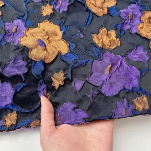 Vintage Embossed Jacquard Fabric Roll High Quality Floral Pattern Brocade for Clothing Sofa Cushion Decor
