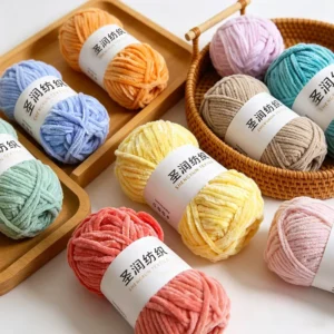 Warm Soft 100G/6Mm Crochet for Scarf Blanket Kennel Chunky Chenille Yarn
