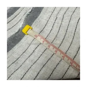 Washed Style Cotton Linen Viscose Yarn Dyed Striped Jacquard Leno Weave Shirting Cloth Crinkle Crepe Fabric for Summer Fashion