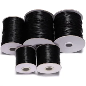 Waxed Cotton Cord & Thread String Strap for Jewelry Making 0.5mm-3.0mm Necklace & Shamballa Bracelet for Embroidery DIY