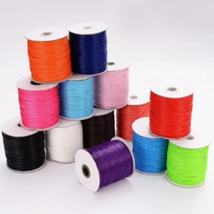 Waxed Nylon Thread String Strap Necklace Faux Leather Line 0.5mm-3.0mm for Jewelry Making Embroidery DIY Shamballa Knitting