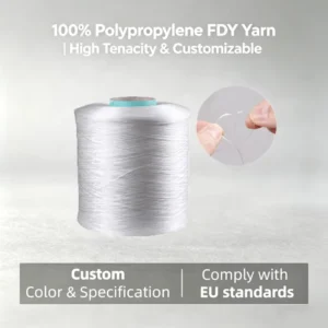 White Polypropylene Multifilament Yarn EU Standard High Tenacity 6.0 6.5g d for Freight Fixed Belt Climbing Rope