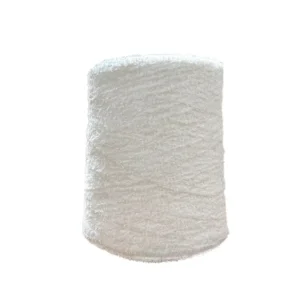 White and Beautiful Baby Feeling Hairy Fancy Cotton Acrylic Blended Dyed High Strength Yarn for Knitting