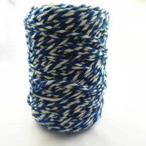 White and Blue Dreff Mop Yarn Recycled Cotton Mop Yarn Twist Yarn