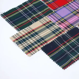 Wholesales Check Shirts 100% Polyester Yarn Dyed Check Pattern Fabric for School Uniform Skirts
