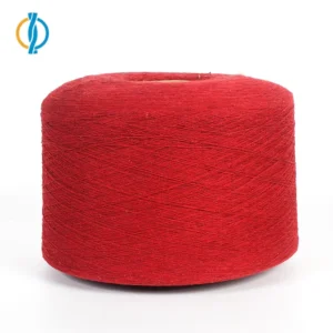 Wine Red Eco Friendly Recycled Polyester Cotton Blended Melange Yarn Ne 8s 14s OE Open End Yarn for Knitting & Weaving