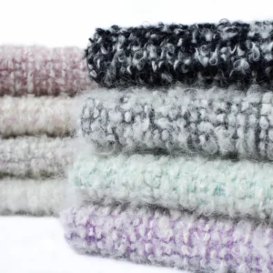 Winter Coat Design Light Weight Color Mohair Apalca Wool Fancy Yarn Loop Woolen Fabric for Coat Suits