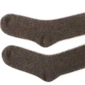 Women’s Winter 100% Cashmere Solid Color Casual Knit Socks Anti Bacterial Eco Friendly