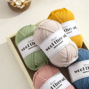 Wool Blend Yarn Soft Knitting Crochet Weaving Yarn for Sweater Scarf Blanket