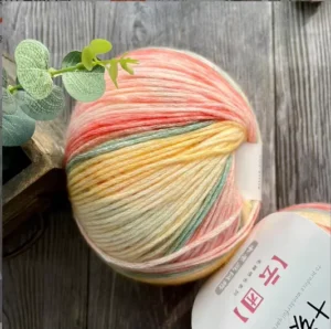 Wool Blended New Ball Yarn for Hand Knitting Baby Sweaters 38% Cotton 18% Wool and 44% Acrylic Blended Yarn