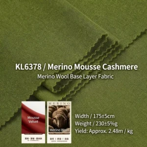 Wool Mousse Rib Knit Fabric 230g Viscose Acrylic Blend Soft Hand Feel Stretch Anti static for Basic T shirts and Hoodies