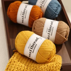 Wool Yarn 3ply 50g Dyed Fancy Eco Friendly Anti Pilling Standard Twist Soft Material for Hand Knitting Sweater Hat Weaving