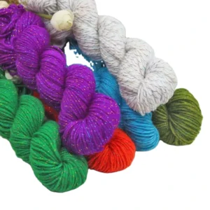 Worsted Weight Yarn Acrylic Metallic Yarn for Crochet Thread