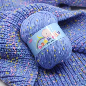 Worsted Wool Thread Colorful Eco-dyed Needlework Baby Cotton Cashmere Yarn for Hand Knitting Crochet