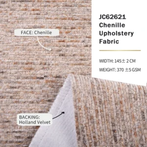Woven Upholstery Fabric Yarn Dyed Chenille 100% Polyester OEKO TEX STANDARD 100 Sofa Bed JC62621