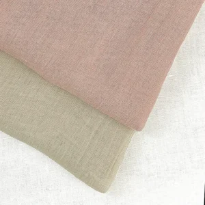 Wrinkled Dyed Ramie Fabric 42*42 75 80gsm In Stock Skin Friendly Breathable Design Casual Clothing